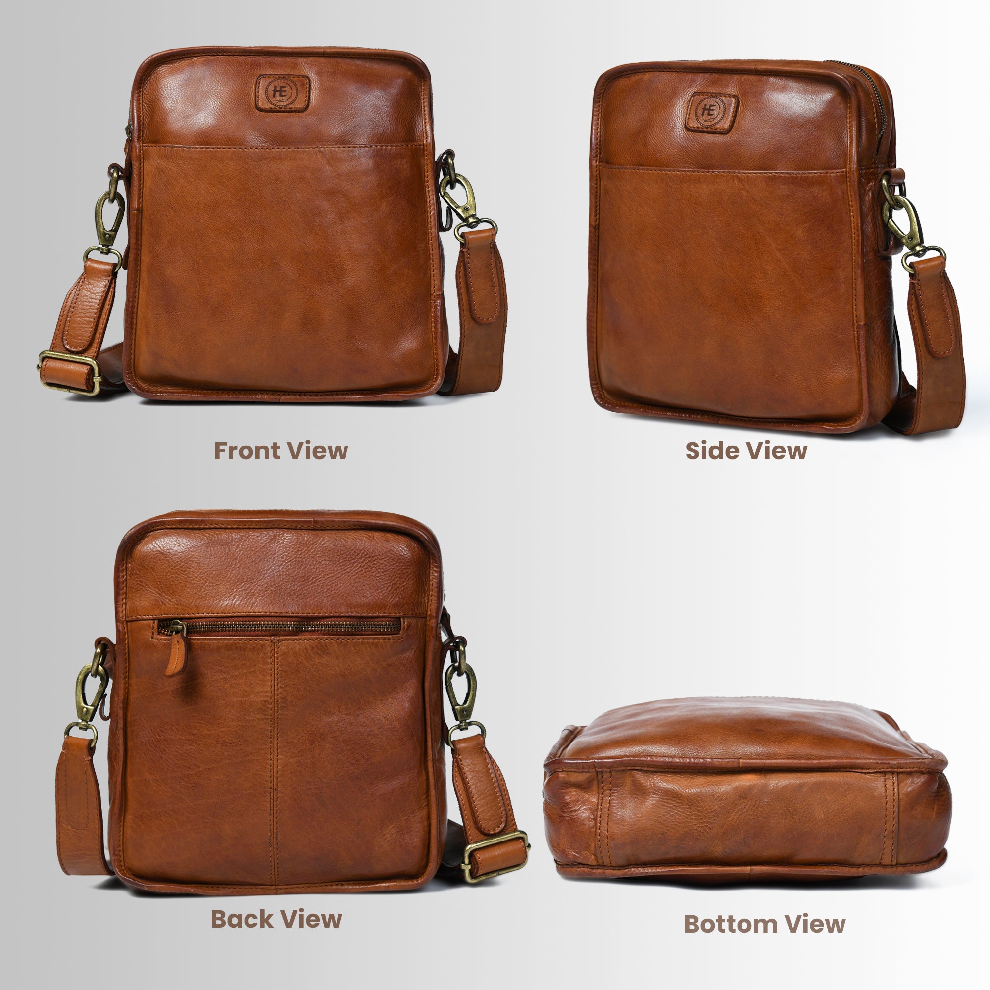 Verdant Trail Leather Sling Bag